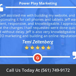 5-star review for digital marketing services in Delray Beach, Florida