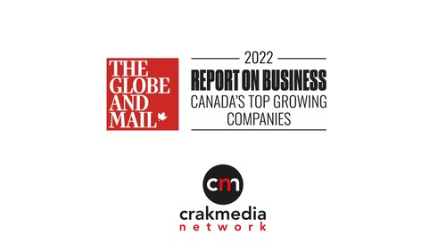 Crakmedia is now ranked on the Globe and Mail's Fastest Growing Companies in Canada