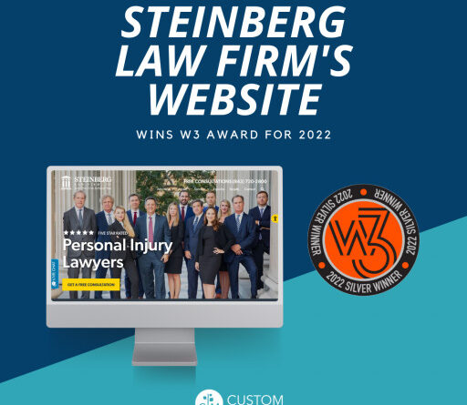 Custom Legal Marketing Wins W3 Award for Steinberg Law