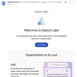 Practice with Google's new generative search experience