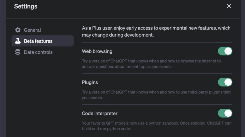 ChatGPT plugins and web browsing beta release for Plus users