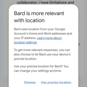 Google Bard can now use your device's precise location to get more relevant local results