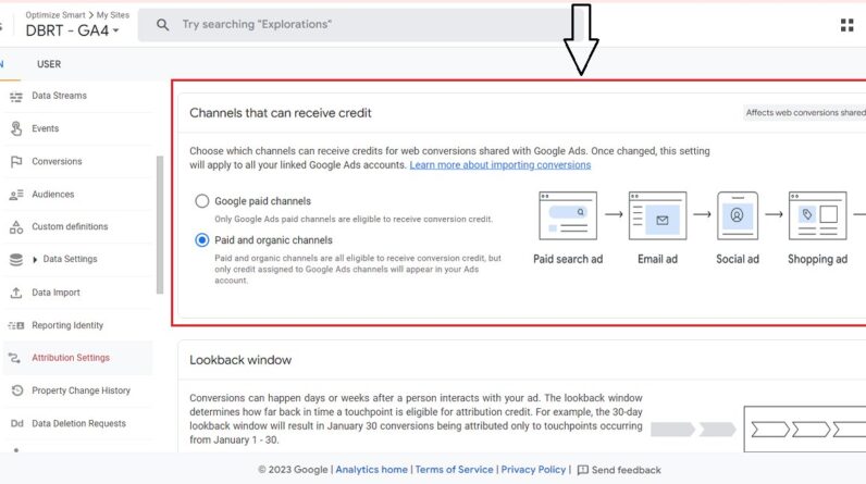 Google Analytics 4 introduces a new conversion attribution setting