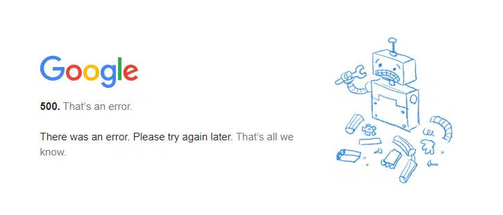 The Google Ads system is down;  advertisers cannot access the interface