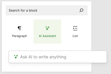 WordPress now has an AI content generator