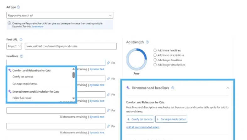 Microsoft launches AI-generated ad titles and descriptions