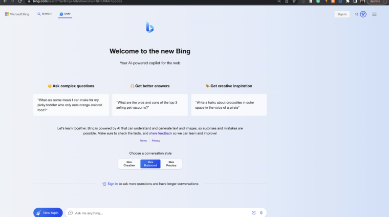 Bing AI Chat and Copilot for Search available in Google Chrome