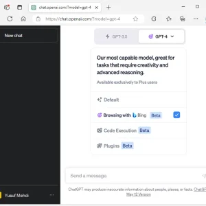 Browse ChatGPT with Bing temporarily disabled