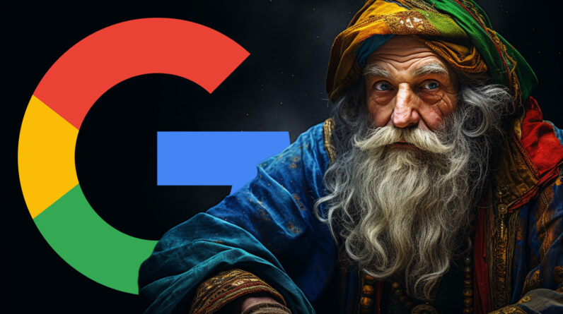 Old Wise Man Google Dress Logo