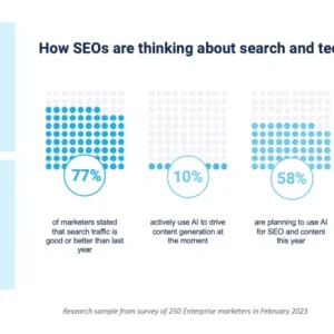 The use of AI for SEO and content will grow 5x this year