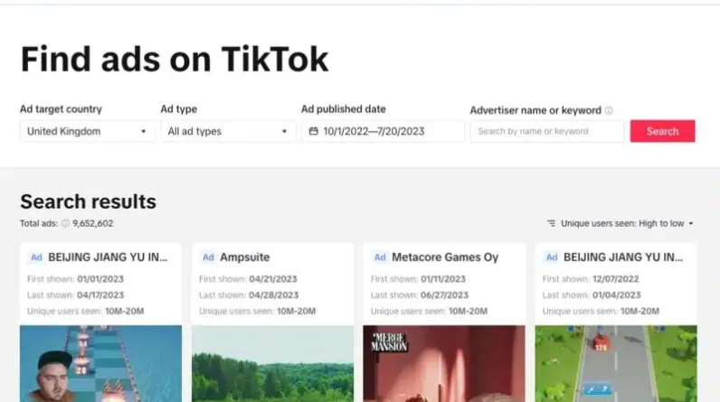 TikTok launches ad transparency library
