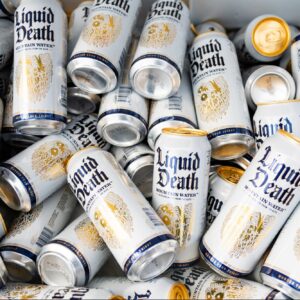 Liquid Death changes name to "Armless Palmer" after lawsuit