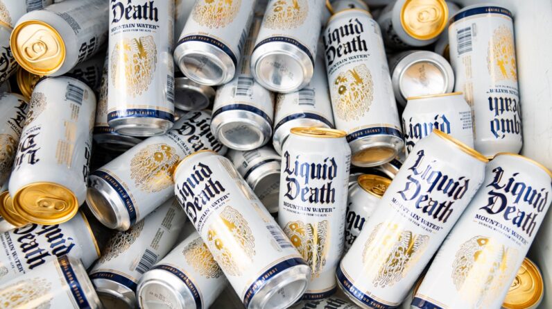 Liquid Death changes name to "Armless Palmer" after lawsuit