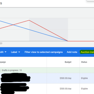 Using auction information for better PPC competition analysis