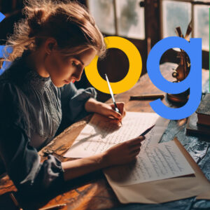 Female Calligrapher Google Logo