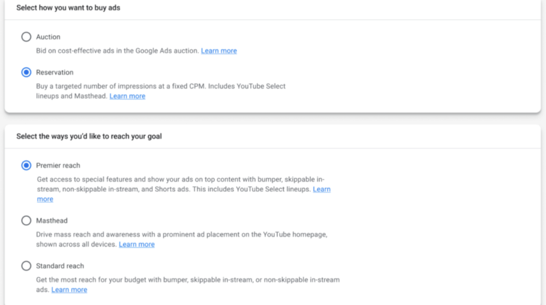 Google Ads simplifies booking video campaigns on YouTube