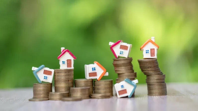 MiniHouseModelAndStackOfCoinsBusinessRiskManagement