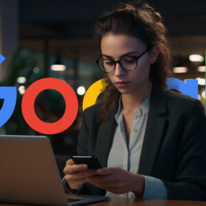 Woman Agency Mobile Phone Google Logo