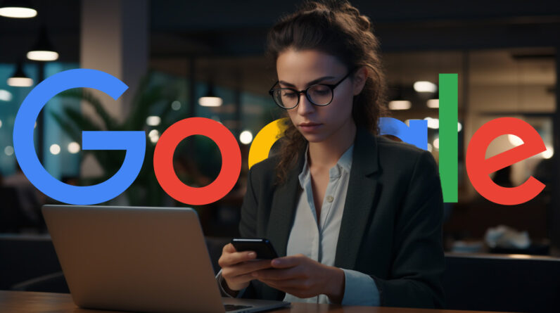 Woman Agency Mobile Phone Google Logo