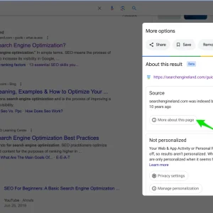 How to take advantage of Google's "About this result" for SEO information