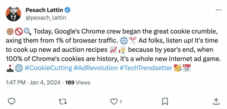 Google has started removing third-party cookies
