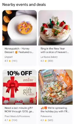 Google is testing the nearby events and offers feature for local businesses