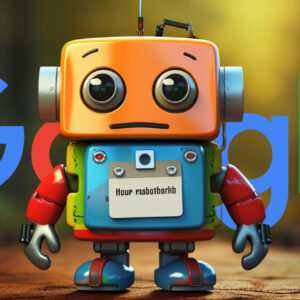 Google Robot Name Badge