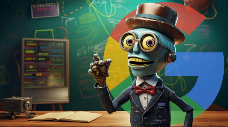 Google Robot Professor Chalkboard