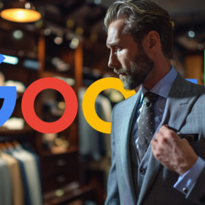 Man Suit Try On Google Logo