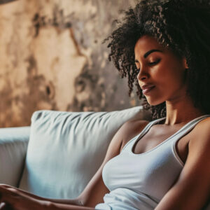 Woman Laptop Sofa Shopping