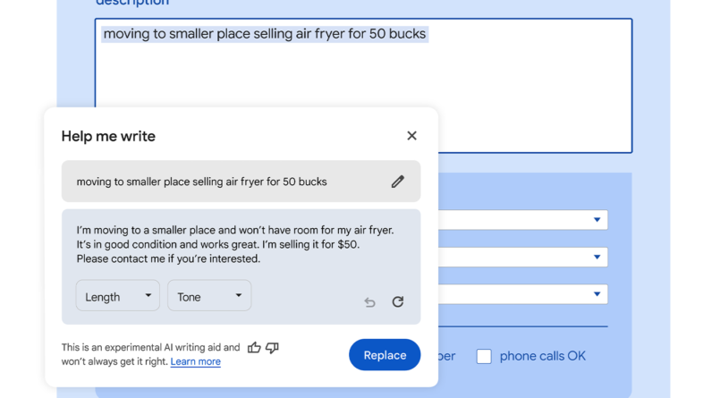 Google launches 'Help me type' AI assistant for Chrome browser