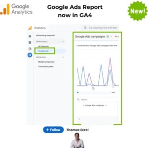 Google Analytics 4 launches the default Google Ads report