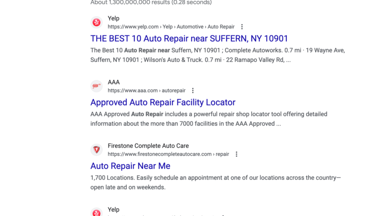 The local Google package is not displayed for many search engines