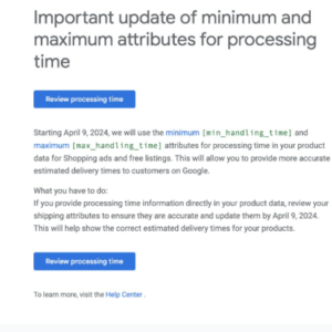 Google rolls out Merchant Center updates to improve delivery times