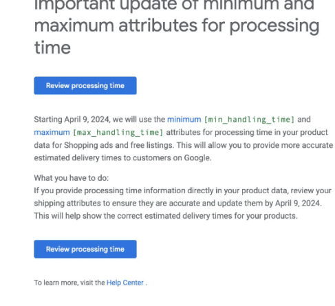 Google rolls out Merchant Center updates to improve delivery times