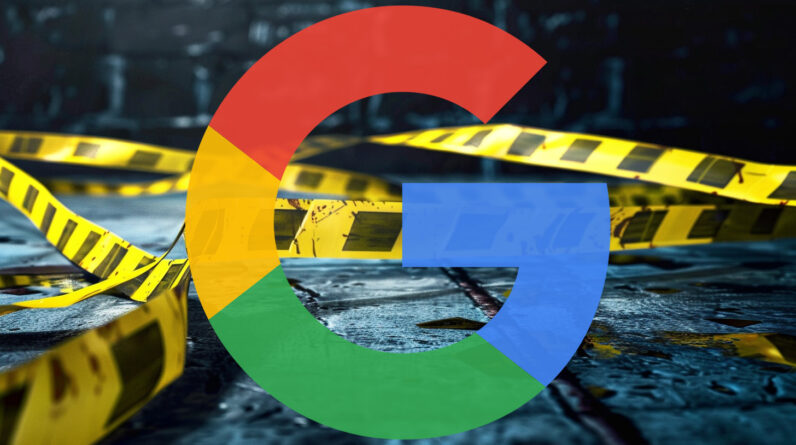 Google Logo Police Tape