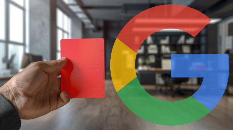 Google Search Penalty Card Office