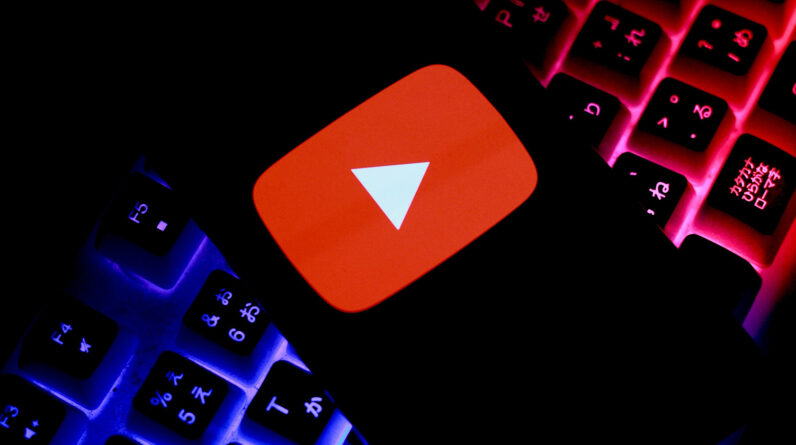 In this Photo the YouTube logo is displayed on The Apple smartphone