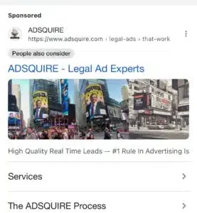 Google tests people also consider the tag in brand search ads