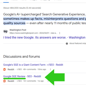 Google apparently ranks Reddit posts within minutes