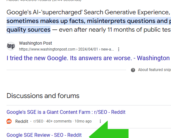 Google apparently ranks Reddit posts within minutes