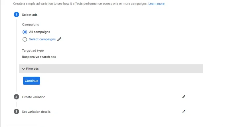 A guide to ad variations in Google Ads