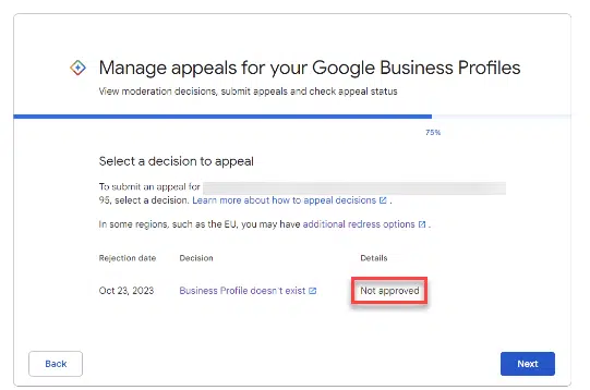 How to re-appeal a Google Business Profile suspension