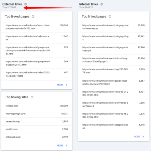 The Google Search Console link report may have been broken today
