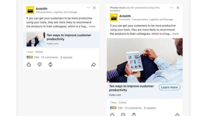 LinkedIn reduces link previews for organic posts