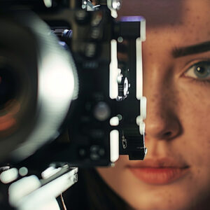 Videographer Woman Face