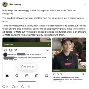 Instagram is testing non-skippable video ads in the main channel