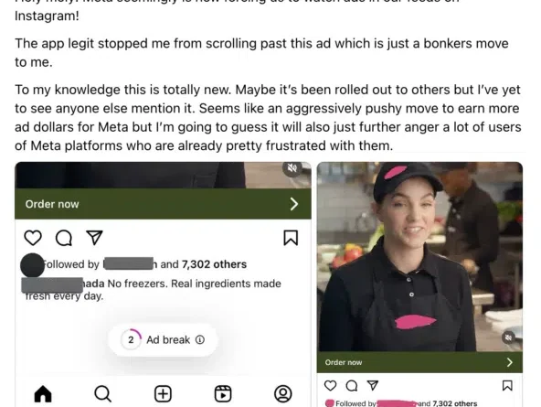 Instagram is testing non-skippable video ads in the main channel