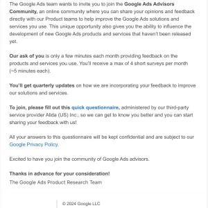Google Ads invites some advertisers to join the Board of Advisors