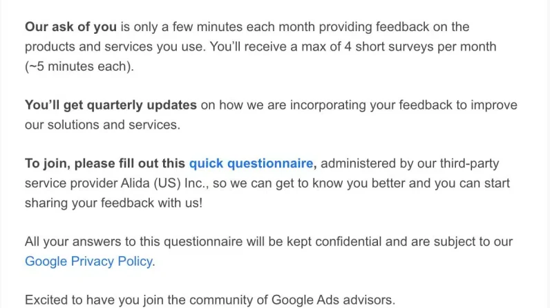 Google Ads invites some advertisers to join the Board of Advisors